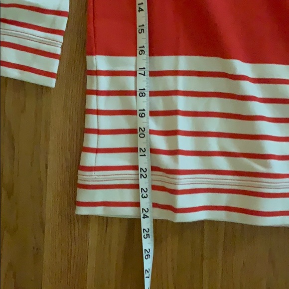 J Crew orange and cream striped sweatshirt, size M - Picture 6 of 6